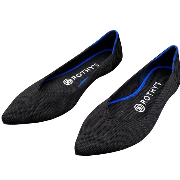 Rothy's The Point Ballet Flat, Black, Women’s 7 (run small) - Picture 3 of 4